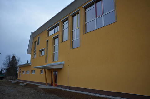 Energeticky pasivní přístavba mateřské a základní školy Praha Slivenec, objekt tělocvičny